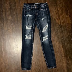 AE Low Rise Ripped Jeggings